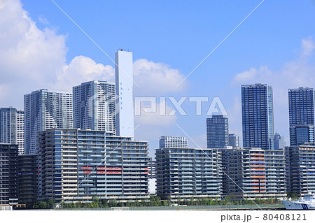 豊洲ぐるり公園から見える選手村 80408121