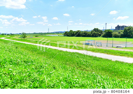 是政橋/多摩川 少し下流より下流方面を望む(東京都府中市)【2021.7】 是政橋/多摩川 少し下流より下流方面を望む(東京都府中市)【2021.7】 80408164
