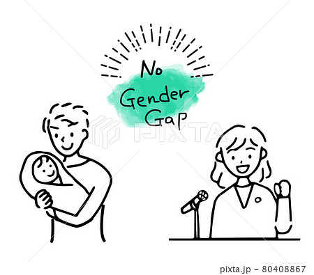 男女平等のシンプルイラスト 男女平等のシンプルイラスト 80408867