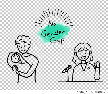 男女平等のシンプルイラスト 男女平等のシンプルイラスト 80408867