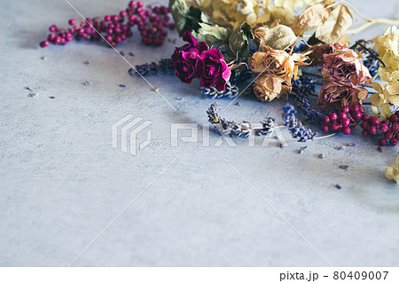 ドライフラワー　花の背景素材 80409007