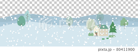 白雪皚皚的鄉村景觀橫幅插圖 白雪皚皚的鄉村景觀橫幅插圖 80411900