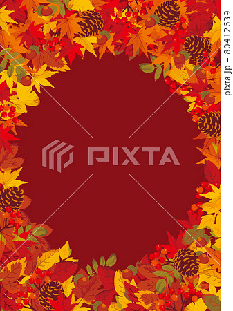 秋　背景フレーム 80412639
