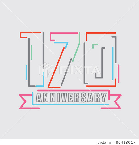 170th Years Anniversary Logo Birthday Celebration Abstract Design Vector Illustration. 80413017