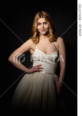 wedding party bridal woman festive look model 80414793