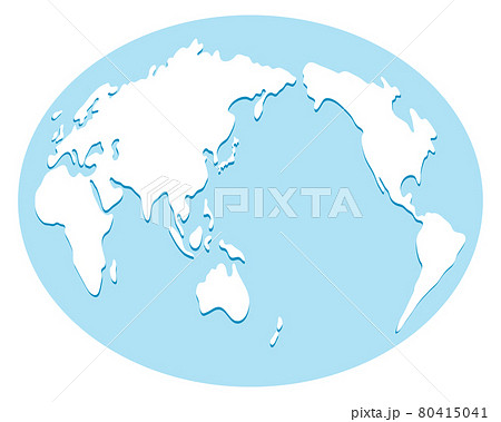 変形世界地図 細部省略 のイラスト素材