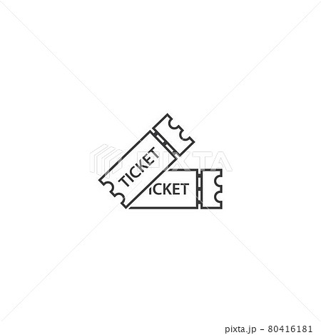 Ticket logo icon vector 80416181