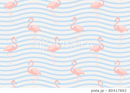フラミンゴのシームレスパターン 80417662