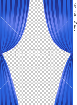 Blue stage curtain illustration material vertical 80418508
