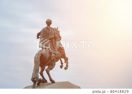 Historical Statue of the monument to Peter 1 Great 80418829
