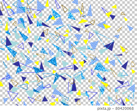 背景素材 三角 キラキラ 青 黄色のイラスト素材