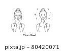 フェイスマスクでスキンケアをする女性 80420071