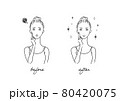 肌の調子が悪い女性と肌の調子が改善された女性 80420075