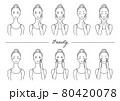 若い女性のスキンケアイメージセット 80420078