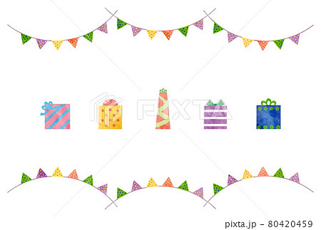 お誕生日 Happy Birthday21 4文字なしのイラスト素材