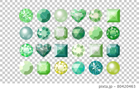 グリーンの24個の宝石 80420463