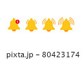 Notification bell icons set for incoming inbox message. Vector ringing bell. New message on isolated background. Eps 10 vector 80423174