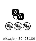 Language translation icon set on isolated white background. Eps 10 vector 80423180