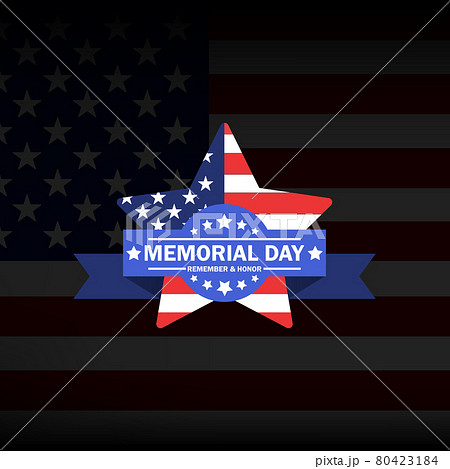 Memorial Day with star in national flag colors. Eps 10 vector, illustration. Memorial Day with star in national flag colors. Eps 10 vector, illustration. 80423184