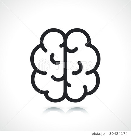 human brain thin line icon human brain thin line icon 80424174