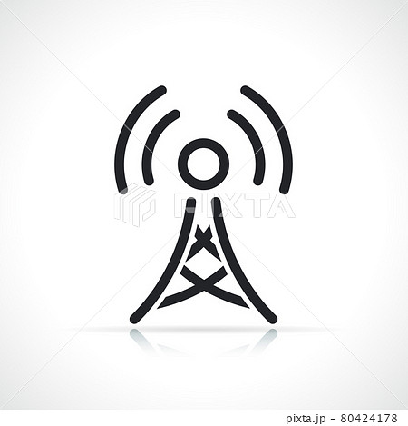antenna tower thin line icon 80424178