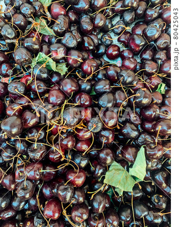 lots of sweet cherries for food as a background lots of sweet cherries for food as a background 80425043