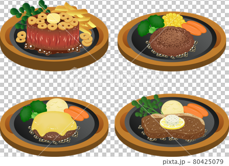 漢堡包和牛排套餐 80425079