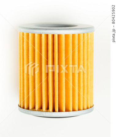 oil filter part for car, white background oil filter part for car, white background 80425902