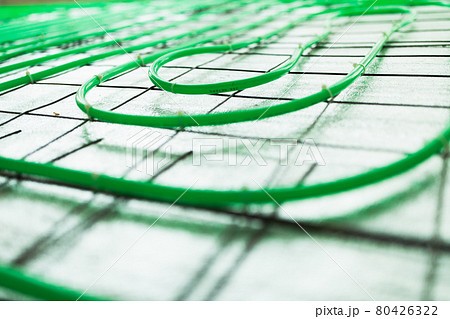underfloor heating green pipe installation 80426322