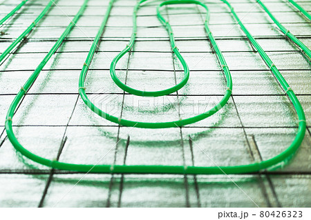 underfloor heating green pipe installation 80426323