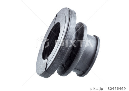 inner CV joint boots black rubber flexible cover to protect against dust and moisture car spare parts axle boots isolated on white background. 80426469