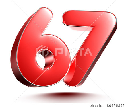 Red numbers 67. 80426895