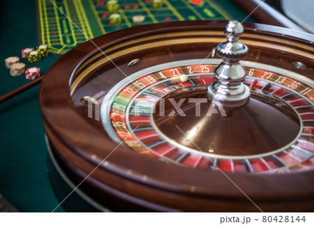 Picture of a classic casino roulette wheel. Picture of a classic casino roulette wheel. 80428144
