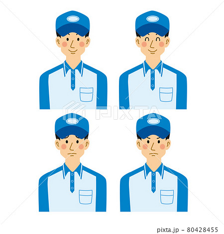 運送業の男性色々な表情のパターン 80428455