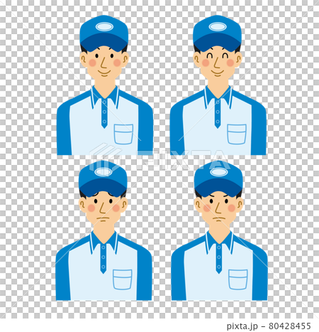 運送業の男性色々な表情のパターン 80428455
