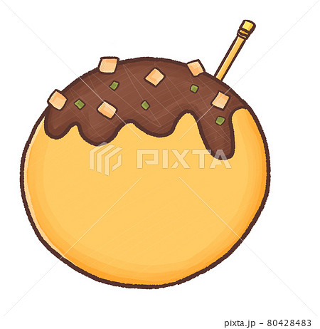 R もっとメルヘンな和菓子屋さん たこ焼き のイラスト素材