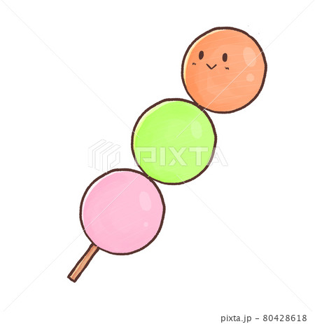 R もっとメルヘンな和菓子屋さん 三色団子 のイラスト素材 R もっとメルヘンな和菓子屋さん 三色団子 のイラスト素材