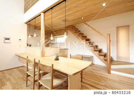 お洒落なリビングダイニングキッチン イメージ 80433216