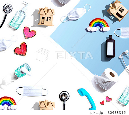 Coronavirus and Covid-19 theme objects Coronavirus and Covid-19 theme objects 80433316