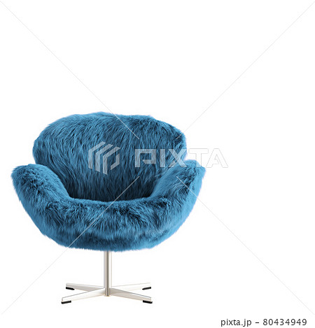 turquoise fluffy chair