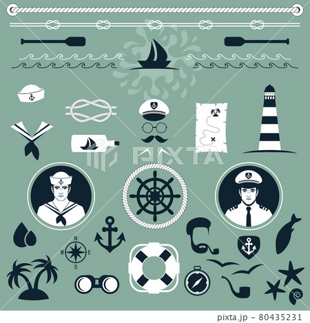 nautical icons nautical icons 80435231
