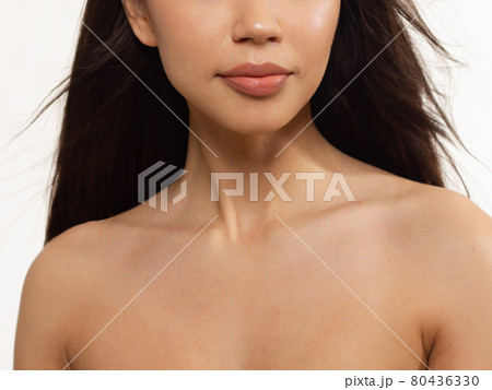 Sexual full lips. Natural gloss of lips and woman's skin. The mouth is closed. Increase in lips, cosmetology. Natural lips. Great summer mood with open eyes. fashion jewelry. Pink lip gloss Sexual full lips. Natural gloss of lips and woman's skin. The mouth is closed. Increase in lips, cosmetology. Natural lips. Great summer mood with open eyes. fashion jewelry. Pink lip gloss 80436330