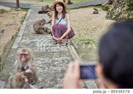 動物園デートでスマホで記念撮影する若いカップル(撮影協力「高崎山自然動物園」) 動物園デートでスマホで記念撮影する若いカップル(撮影協力「高崎山自然動物園」) 80436579