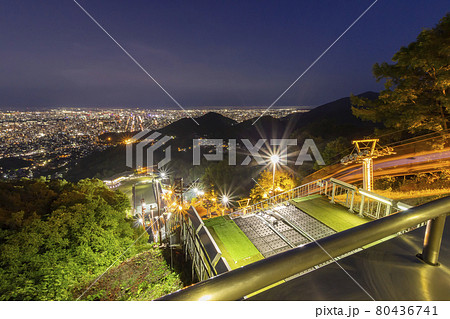 大倉山展望台からの札幌市夜景 80436741