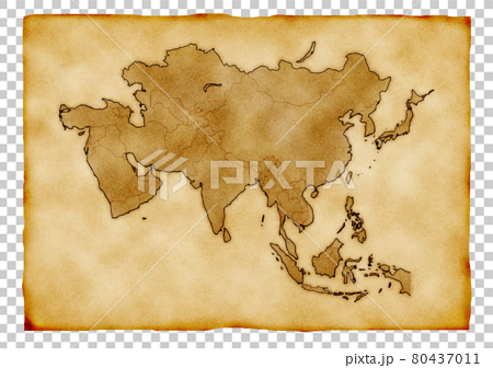 アジア 古地図のイラスト素材