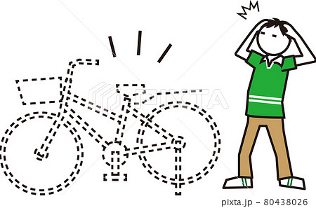 自転車の盗難のイラスト素材 自転車の盗難のイラスト素材