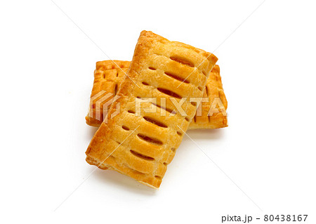 Pineapple pie on white background. Pineapple pie on white background. 80438167