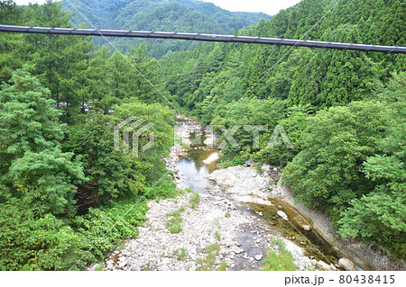 2020年夏、山形線の米沢駅から福島駅間の車窓風景 80438415
