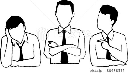 三人の男性ビジネスマン 80438555