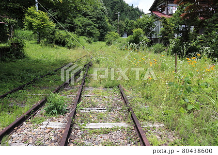 長良川鉄道　北濃駅から九頭竜方面の未成線跡 80438600
